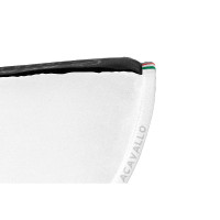 Schokdemper met configureerbare zakken en Piuma WFS-pad in plat suède Acavallo Wit