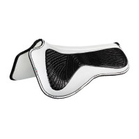 MF DS SW-3DS schokdemper in suède met platte gelgrip Acavallo Wit