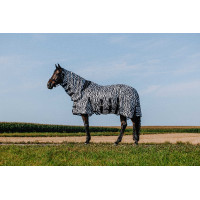 Rijshirt Riding World Belly Mesh Combo Zwart / wit zebrapatroon Motieven