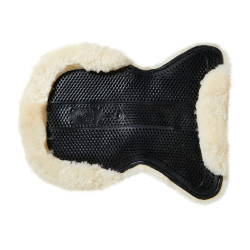 Mixte Close Contact zadelonderlegger Acavallo Classic met volledige schapenvacht Zwart / natuur