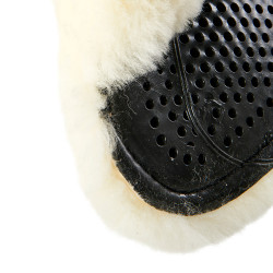 Mixte Close Contact zadelonderlegger Acavallo Classic met volledige schapenvacht Zwart / natuur