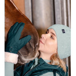 Gebreide ELT-oornetjes Rafaela Zilverkleurig blauw