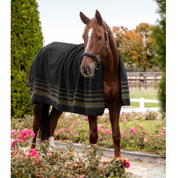 Dikke Waldhausen fleece deken Sölden Zwart