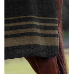 Dikke Waldhausen fleece deken Sölden Zwart