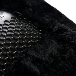 Schokdemper achter van suède met schapenvacht en voor van gel Acavallo Zwart / zwart