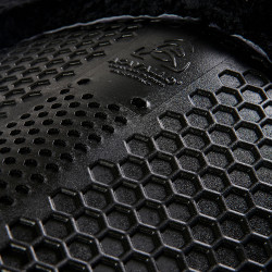 Schokdemper achter van suède met schapenvacht en voor van gel Acavallo Zwart / zwart