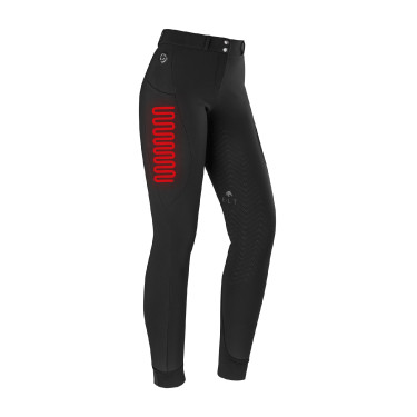Verwarmde ELT Comfort Heart damesrijbroek Zwart