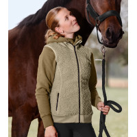 Mouwloos ELT-fleecevest Rotterdam dames Grijsbeige Mouwloos ELT-fleecevest Rotterdam dames Grijsbeige