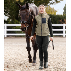 Mouwloos vest ELT fleece Teddy Alma kind Grijsbeige