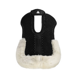 Hexagonale gel schokdemper schapenvacht Acavallo Zwart / wit