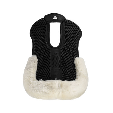 Hexagonale gel schokdemper schapenvacht Acavallo Zwart / wit