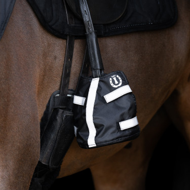 Teendekken voor stijgbeugels Imperial Riding Reflective per 2 Zwart