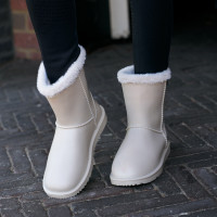 Imperial Riding stal­schoenen met bont dames Crème Beige