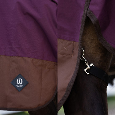Buitendeken Imperial Riding Customized High Neck 200 g Bordeaux / lichtbruin Buitendeken Imperial Riding Customized High Neck 200 g Bordeaux / lichtbruin