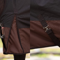 Buiten­deken Imperial Riding Customized High Neck 300 g Donkerbruin / lichtbruin