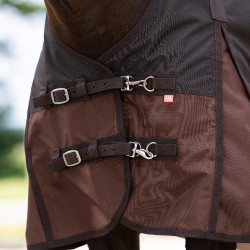 Buiten-deken Imperial Riding Customized High Neck 400 g Donkerbruin / lichtbruin