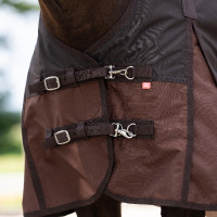 Buitendeken Imperial Riding Customized High Neck fleece Oranje / donkerbruin