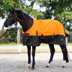Imperial Riding Customized outdoor deken zonder hals Oranje / donkerbruin