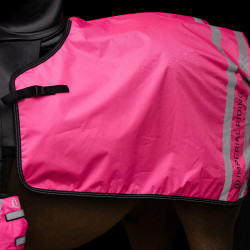 Imperial Riding reflecterende zadeldeken voor de achterhand Neonroze