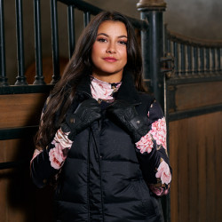 Mouwloze donsjas Imperial Riding Belle dames Zwart