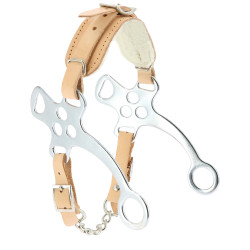 Hackamore verchroomd staal Feeling met schapenvacht gevoerd Hackamore verchroomd staal Feeling met schapenvacht gevoerd
