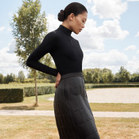 Gewatteerde rok Euro-Star Amber dames Zwart