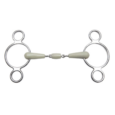 Verstelbaar bit Feeling 3 ringen flexi dubbel gebroken Verstelbaar bit Feeling 3 ringen flexi dubbel gebroken