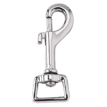 Musketonhaak oog 20 mm vierkant vernikkeld staal Musketonhaak oog 20 mm vierkant vernikkeld staal