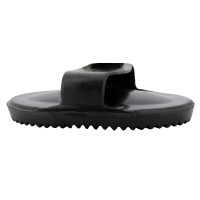 Ovale holle rubberen rosborstel Zwart