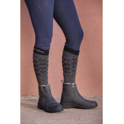 Equithème Snow sokken Gemêleerd grijs / roze Equithème Snow sokken Gemêleerd grijs / roze