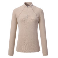 Top HV Polo Floria dames Natuurlijke heide Beige
