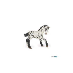 Beeldje Appaloosa veulen zwart Papo