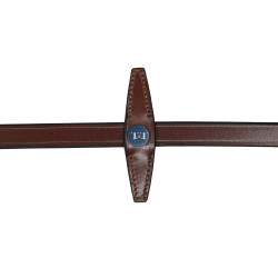 Rubberen teugels T de T met stoppers Tabak Bruin