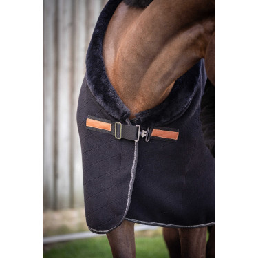 Fleece deken Diagonal Paddock Sport Zwart
