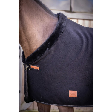 Fleece deken Diagonal Paddock Sport Zwart