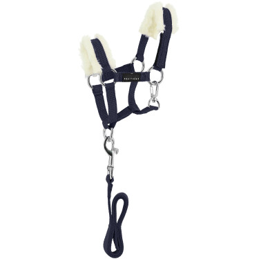 Mini-halster + leidtouw Pony Academy Marine Marineblauw