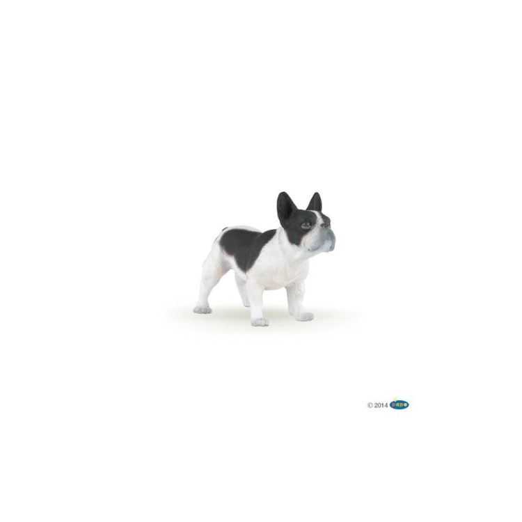 Zwart-witte Franse Bulldog figuur Papo