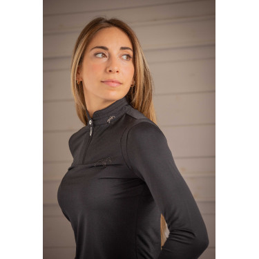 Poloshirt Pénélope Techpy Zwart