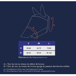 Vliegenmasker anti-UV Pro Series Extra Zwart