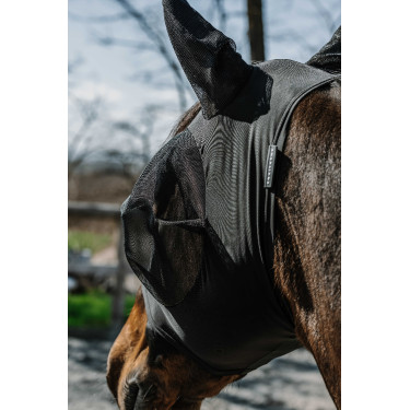 Vliegwerend anti-UV masker Equithème Lycra Zwart Vliegwerend anti-UV masker Equithème Lycra Zwart