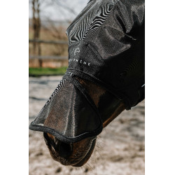 Vliegenmasker anti-UV Equithème Zipper Zwart Vliegenmasker anti-UV Equithème Zipper Zwart