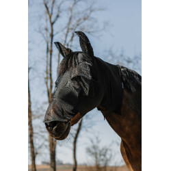 Vliegenmasker anti-UV Equithème Hood Zwart