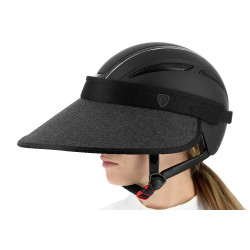 UV-beschermende vizier voor Equithème-helm Zwart