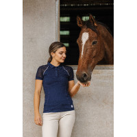 Polo Equithème Originals Agathe Marine Marineblauw Polo Equithème Originals Agathe Marine Marineblauw