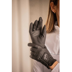 Paardrijhandschoenen Pénélope Lyoni Zwart Paardrijhandschoenen Pénélope Lyoni Zwart