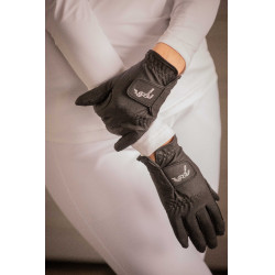 Paardrijhandschoenen Pénélope Lyoni Zwart Paardrijhandschoenen Pénélope Lyoni Zwart