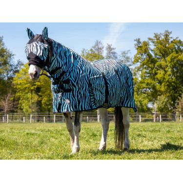 Zebra Aqua vliegenkleed HKM Aqua / zwart