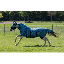 Zebra Aqua vliegenkleed HKM Aqua / zwart