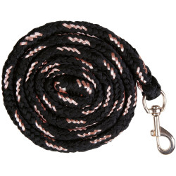 Longe Rosegold met musketonhaak HKM Zwart / roségoud