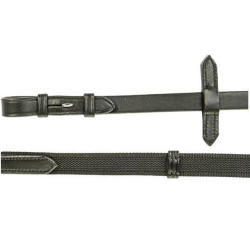 HKM-teugels verweven met rubber Zwart HKM-teugels verweven met rubber Zwart